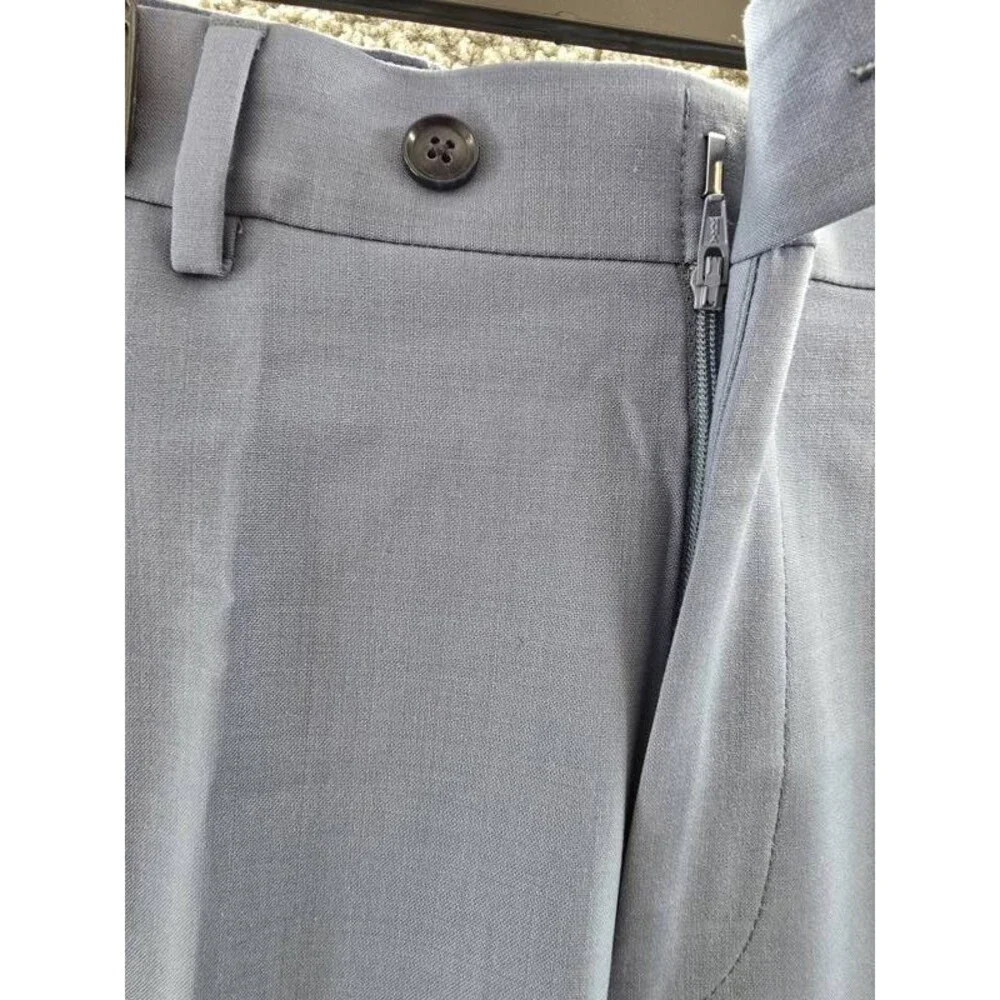 Bar III Slim Fit Dress Pants Men's 30Wx32L Light Blue Wool Blend Zip/Button